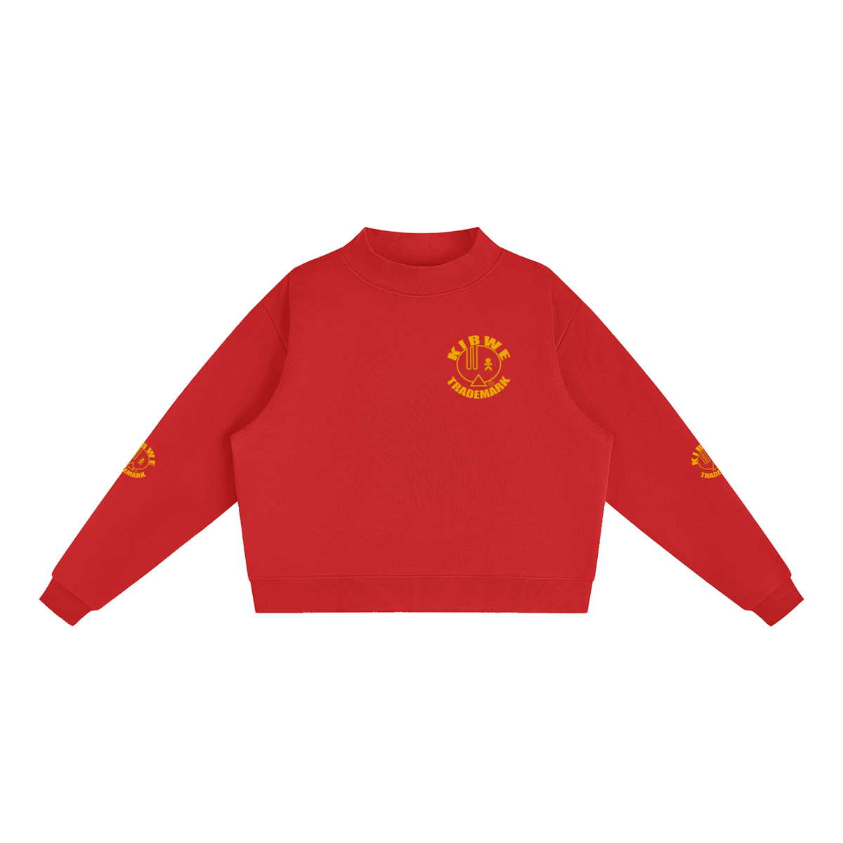 Essential Fleece Mock-Neck Crew Sweatshirt