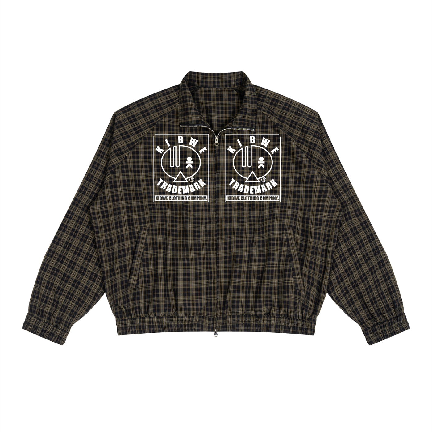 Unisex Plaid Full-Zip Track Jacket