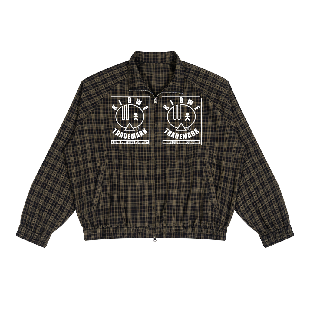 Unisex Plaid Full-Zip Track Jacket