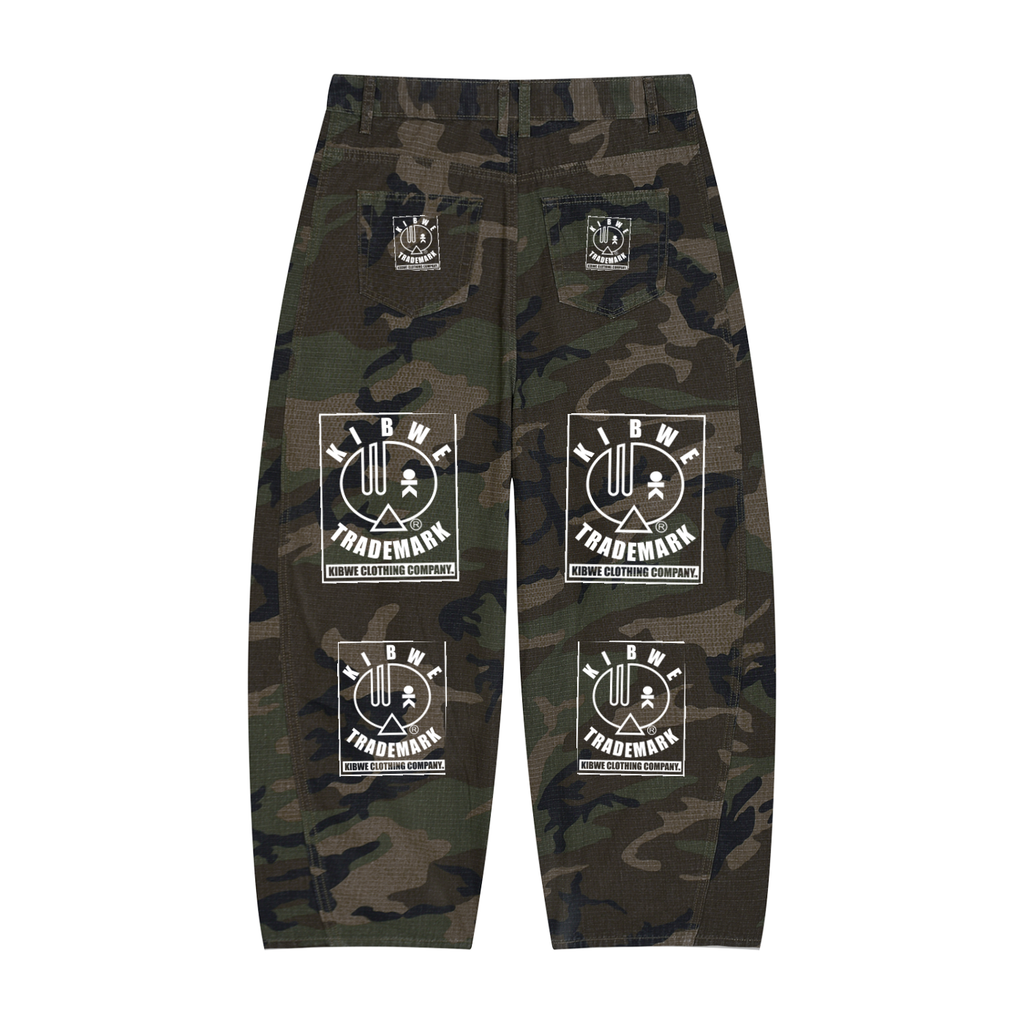 Men’s Camo Barrel Leg Cargo Pants
