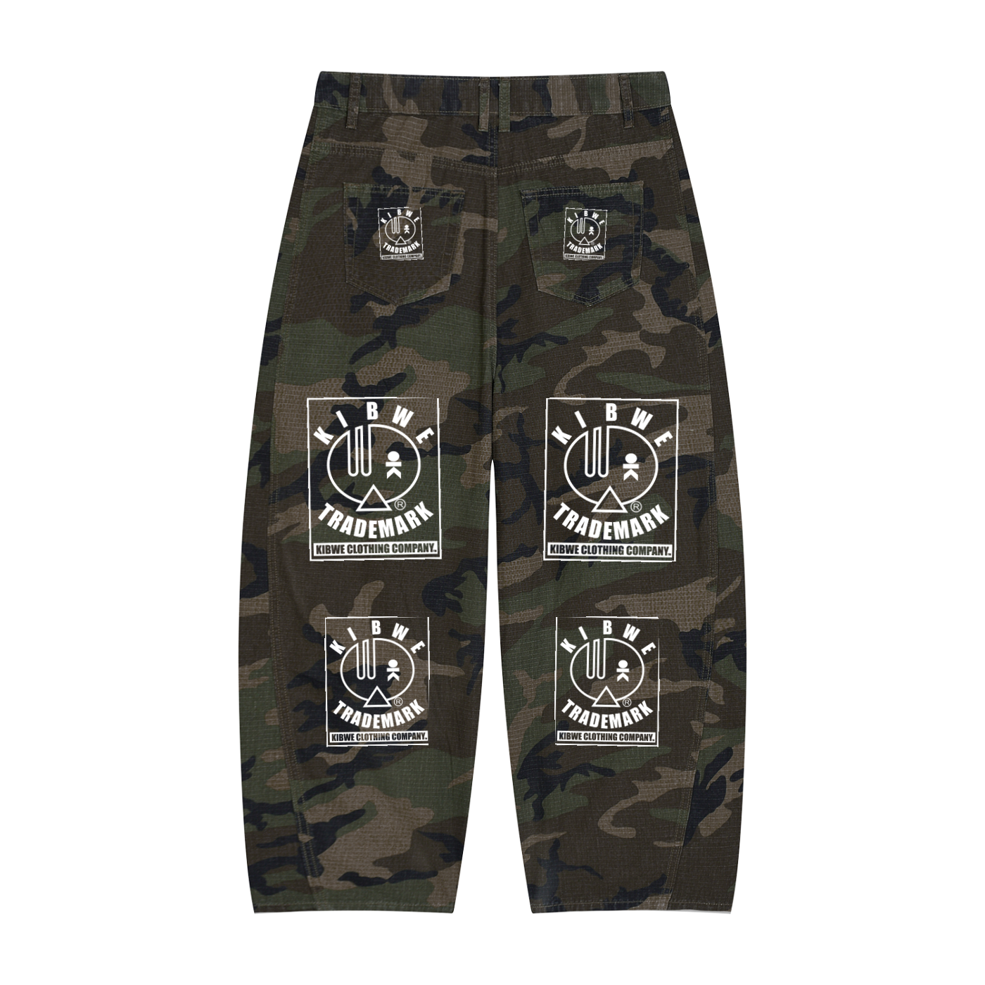 Men’s Camo Barrel Leg Cargo Pants
