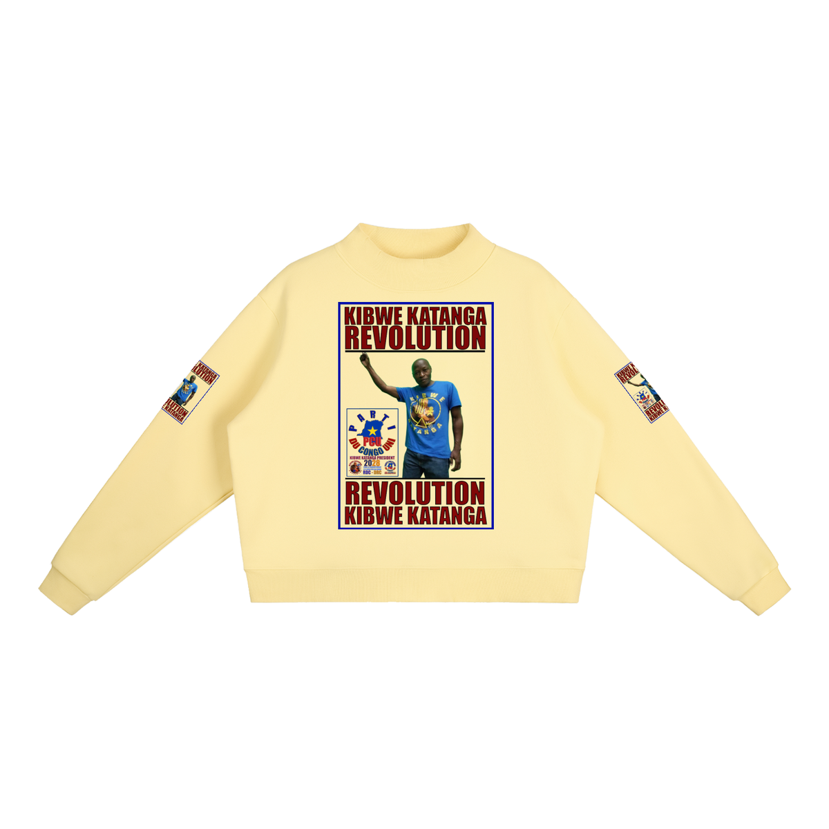 Essential Fleece Mock-Neck Crew Sweatshirt