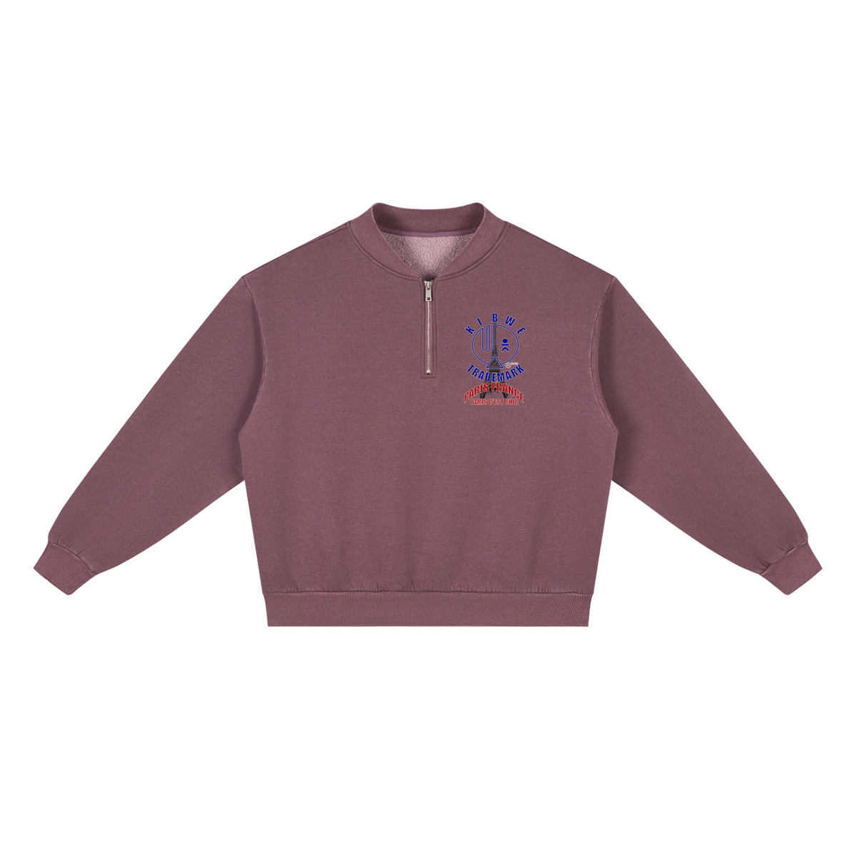 Unisex Vintage Wash Fleece Quarter Zip Sweatshirt