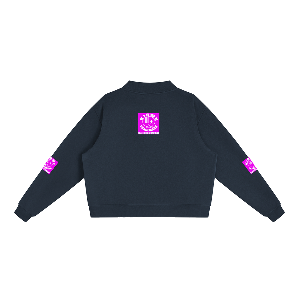 Essential Fleece Mock-Neck Crew Sweatshirt