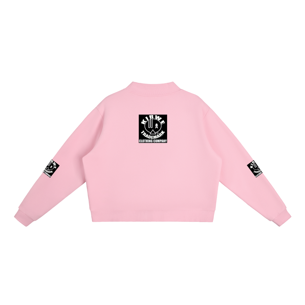 Essential Fleece Mock-Neck Crew Sweatshirt