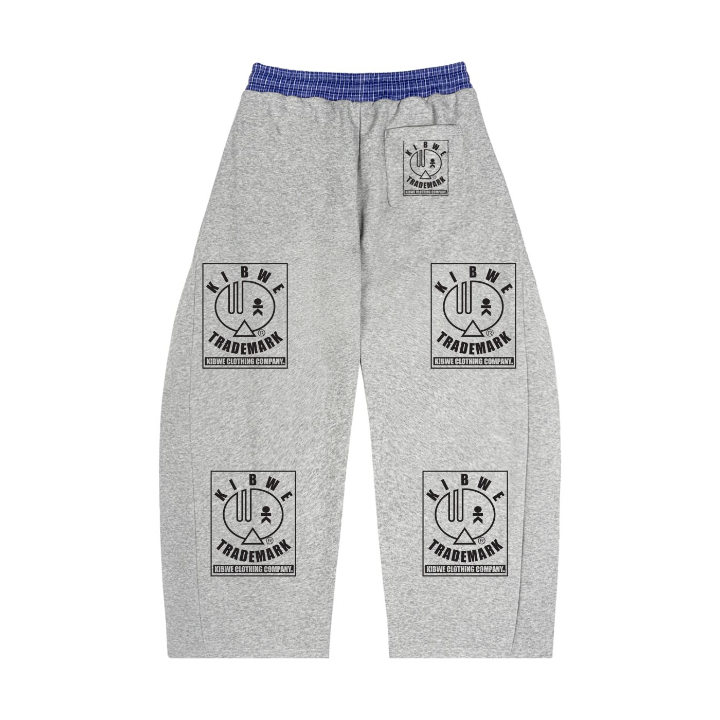 Plaid Waistband Barrel Sweatpants