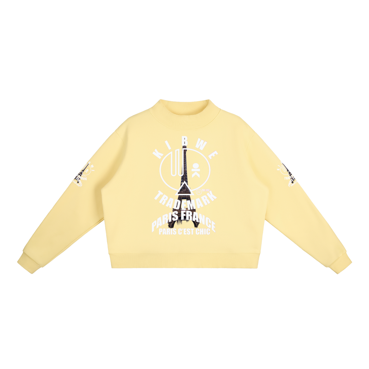 Essential Fleece Mock-Neck Crew Sweatshirt