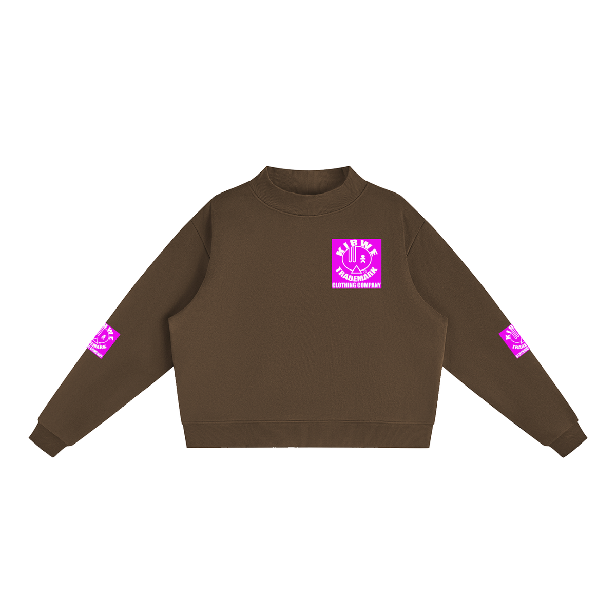 Essential Fleece Mock-Neck Crew Sweatshirt