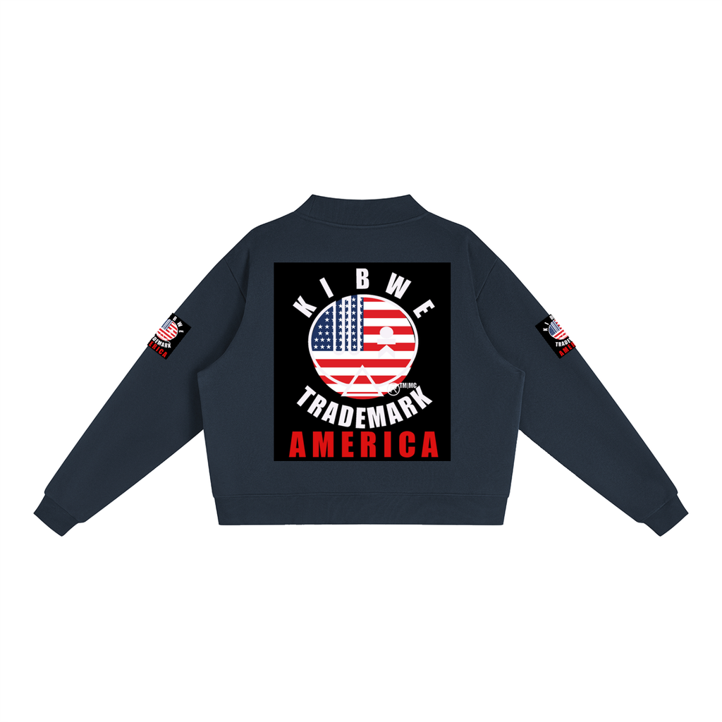 Essential Fleece Mock-Neck Crew Sweatshirt
