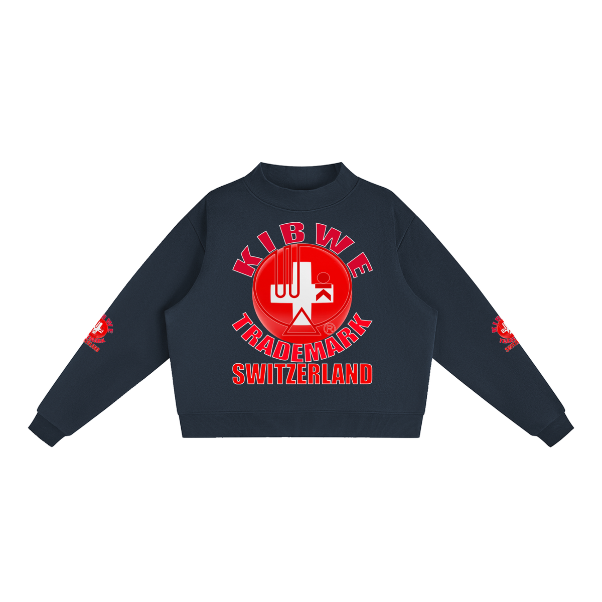 Essential Fleece Mock-Neck Crew Sweatshirt