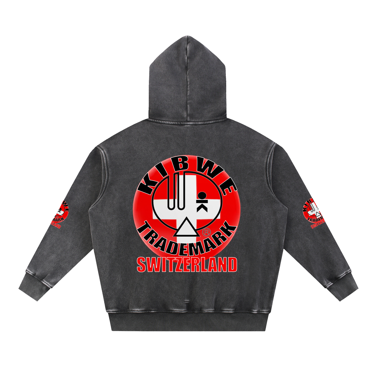 Snow Wash Fleece Oversize Hoodie