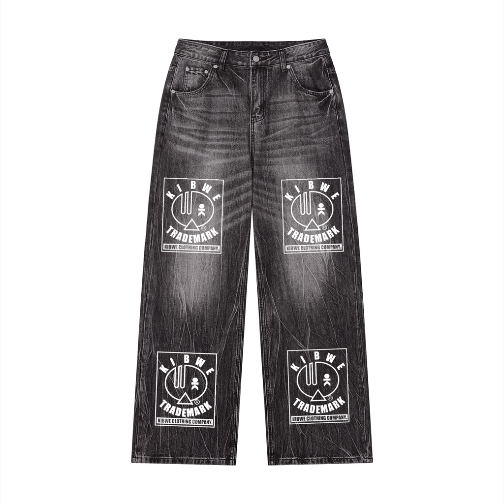 Men’s Vintage Wash Wide Leg Jeans