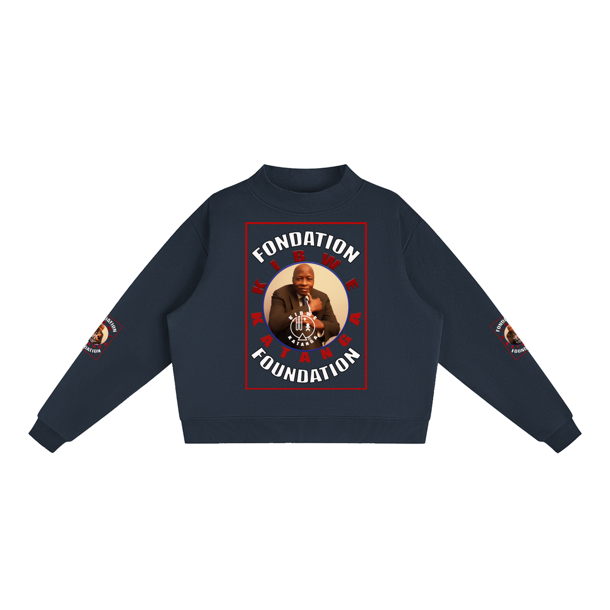 Essential Fleece Mock-Neck Crew Sweatshirt
