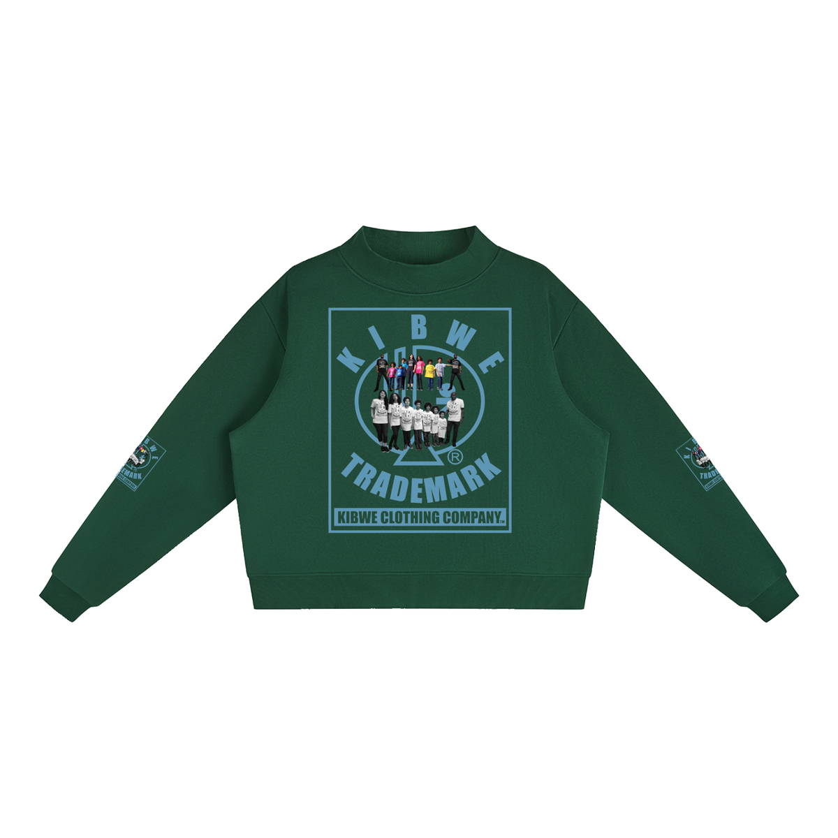 Essential Fleece Mock-Neck Crew Sweatshirt