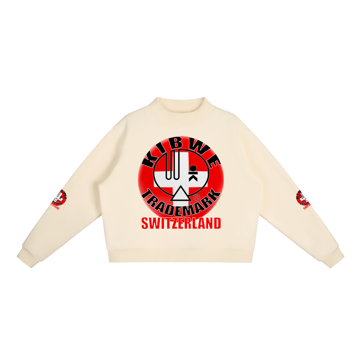 Essential Fleece Mock-Neck Crew Sweatshirt