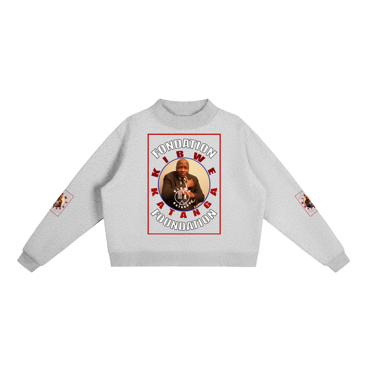 Essential Fleece Mock-Neck Crew Sweatshirt