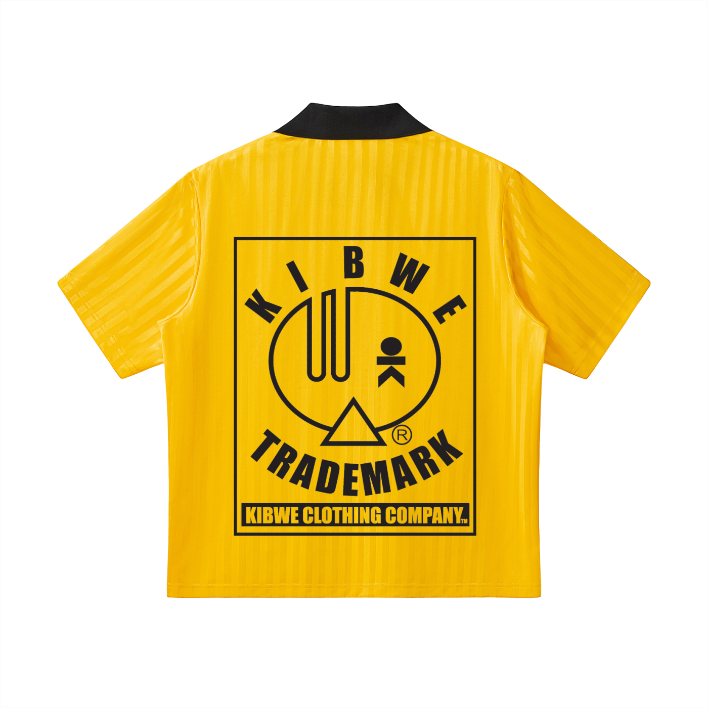 Contrast Collar Striped Soccer Jersey