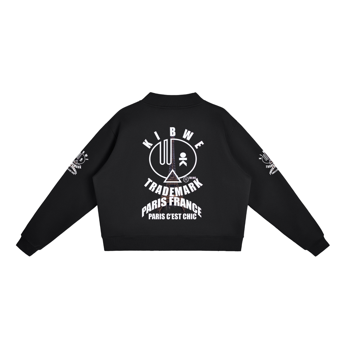 Essential Fleece Mock-Neck Crew Sweatshirt