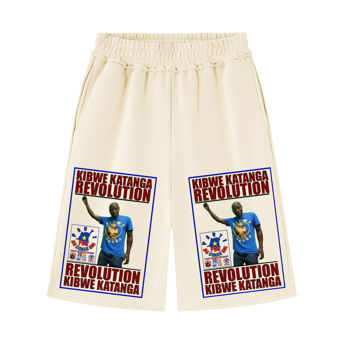 Unisex Raw Edge Fleece Shorts