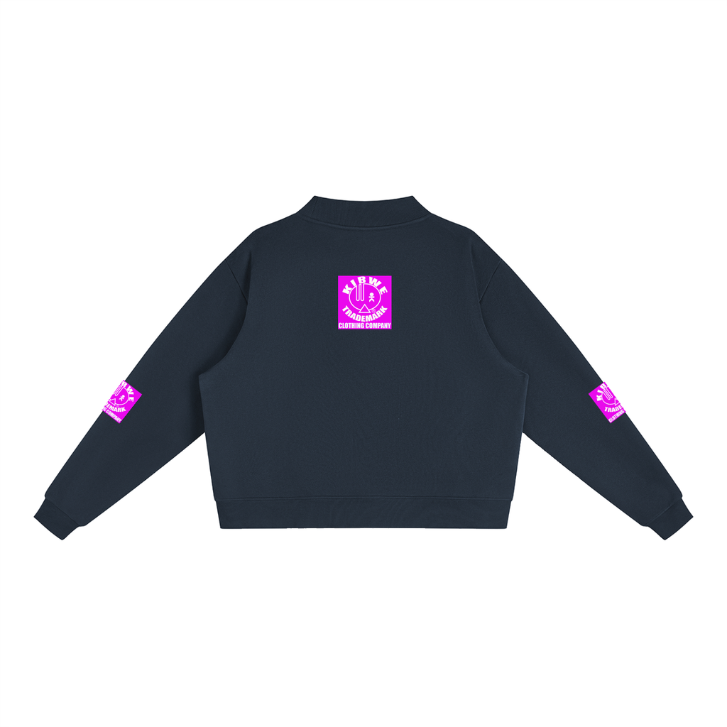 Essential Fleece Mock-Neck Crew Sweatshirt