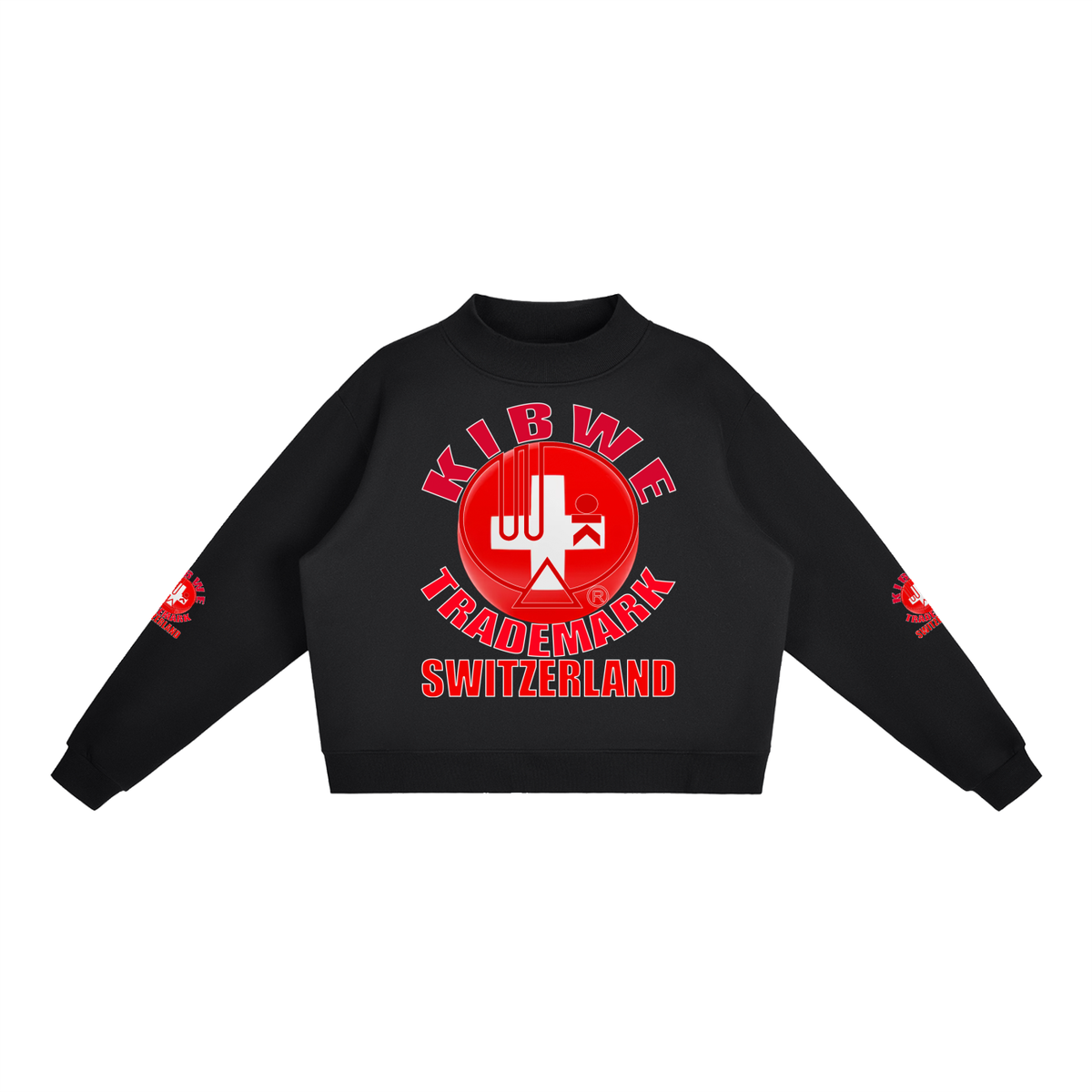 Essential Fleece Mock-Neck Crew Sweatshirt