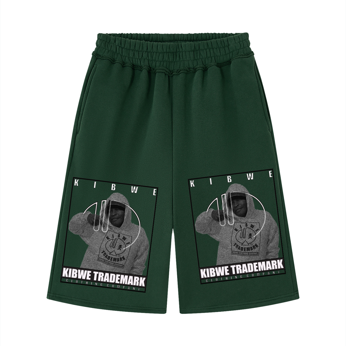 Unisex Raw Edge Fleece Shorts