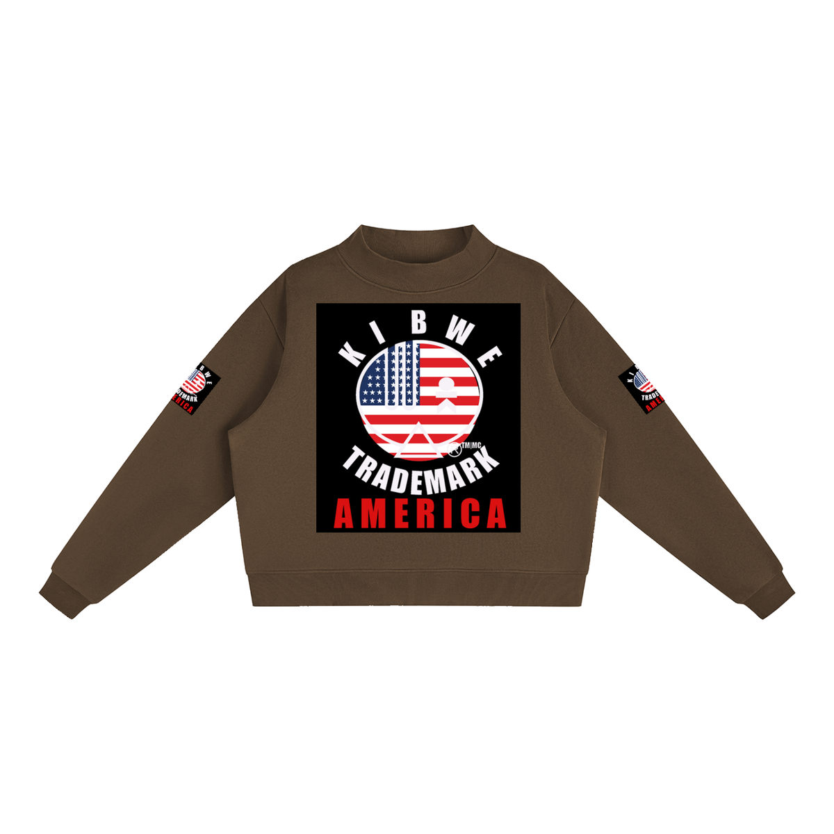 Essential Fleece Mock-Neck Crew Sweatshirt