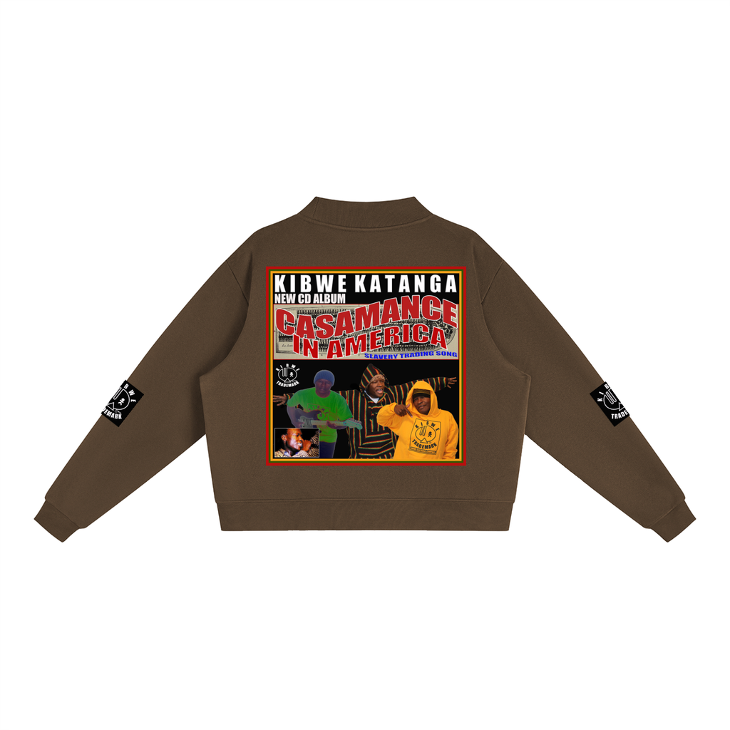 Essential Fleece Mock-Neck Crew Sweatshirt