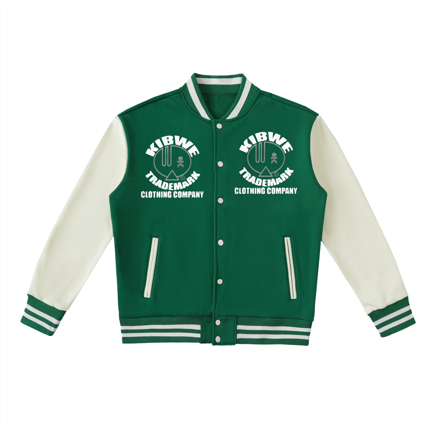 Two-Tone Fleeced Varsity Jacket