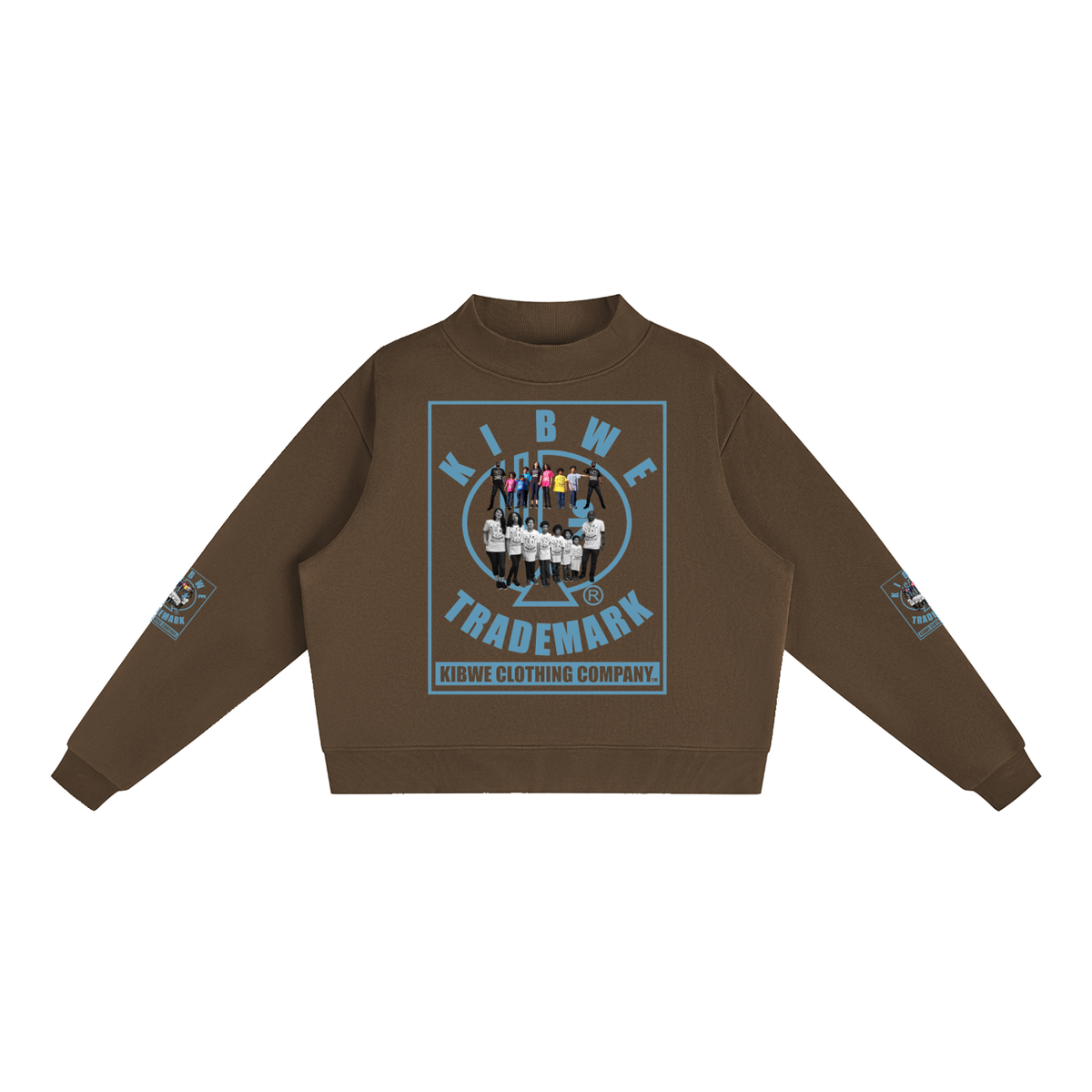Essential Fleece Mock-Neck Crew Sweatshirt