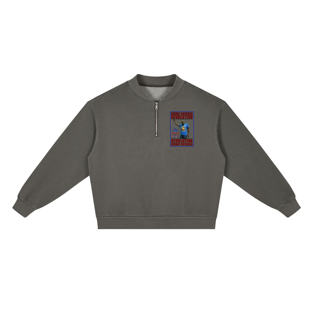 Unisex Vintage Wash Fleece Quarter Zip Sweatshirt