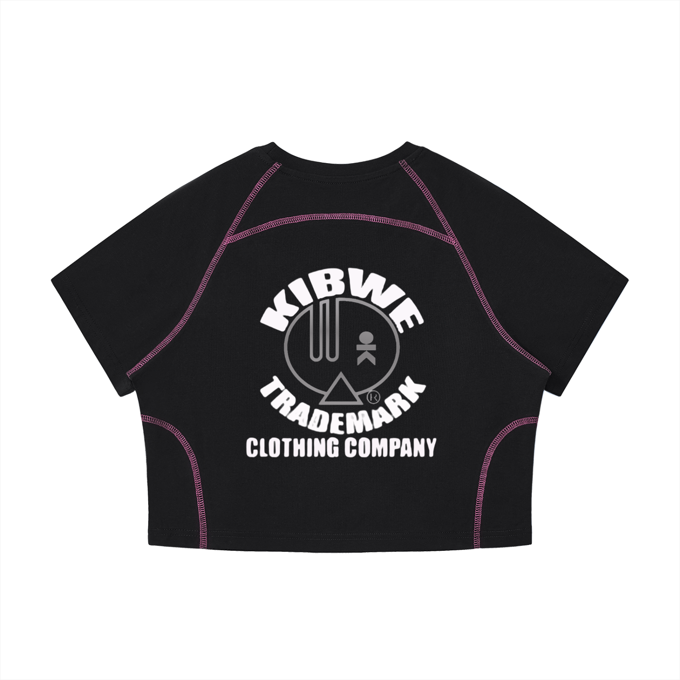 Women's Contrast Stitch Raglan Crop T-Shirt