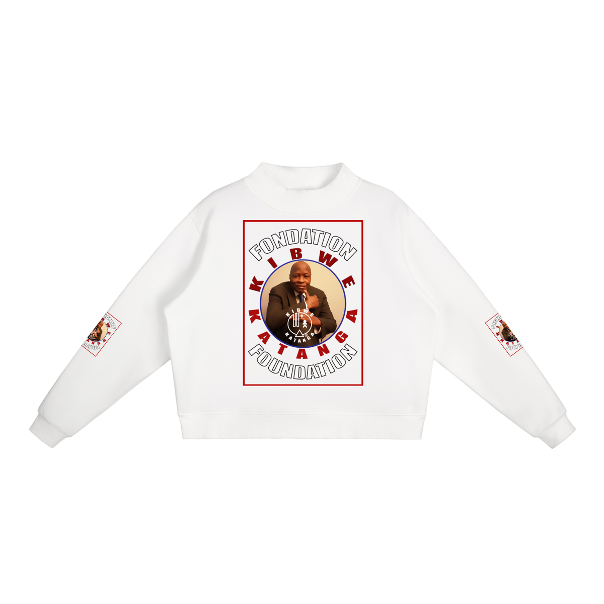 Essential Fleece Mock-Neck Crew Sweatshirt