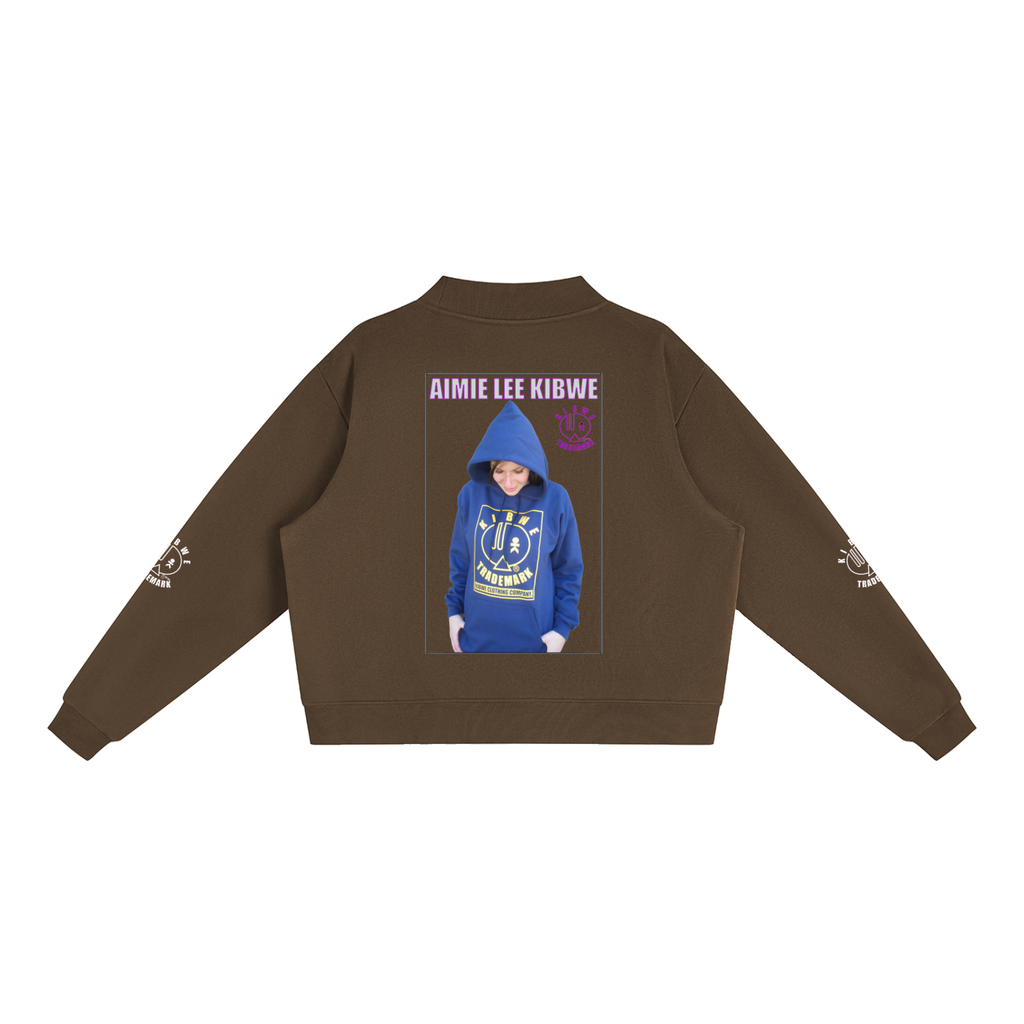 Essential Fleece Mock-Neck Crew Sweatshirt