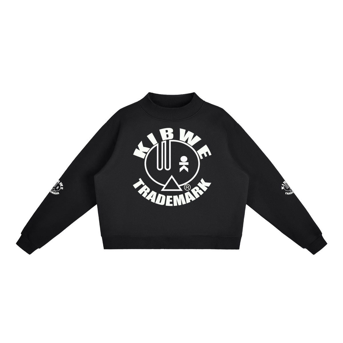 Essential Fleece Mock-Neck Crew Sweatshirt