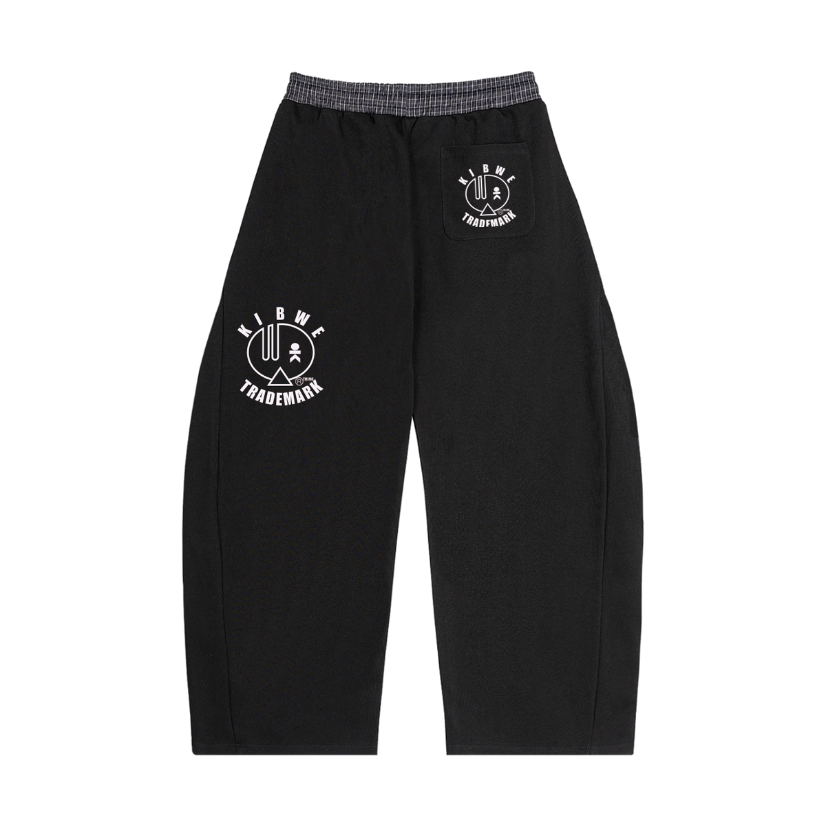 Plaid Waistband Barrel Sweatpants