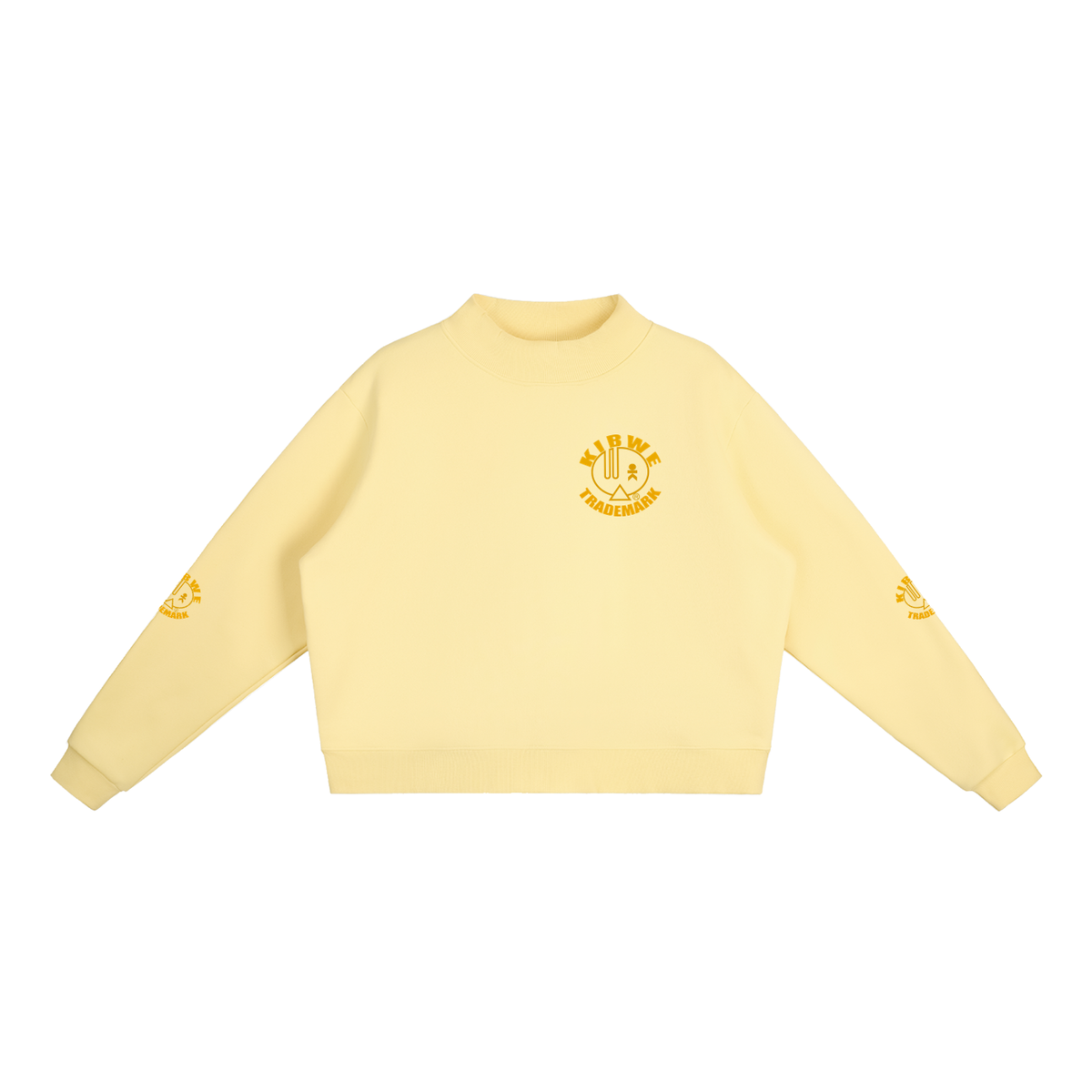 Essential Fleece Mock-Neck Crew Sweatshirt