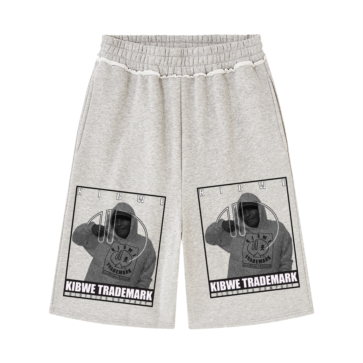 Unisex Raw Edge Fleece Shorts