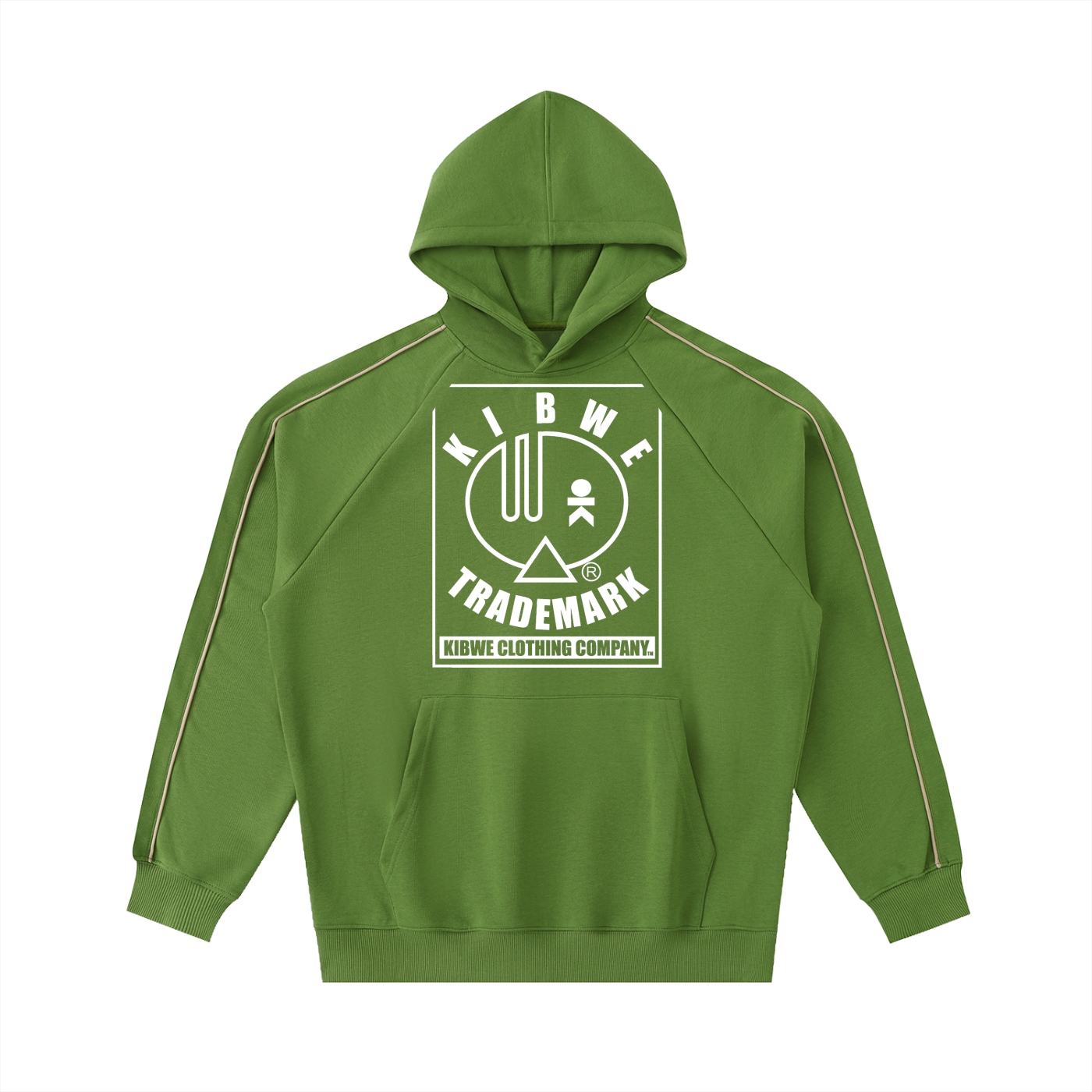 Contrast Piping Raglan Hoodie