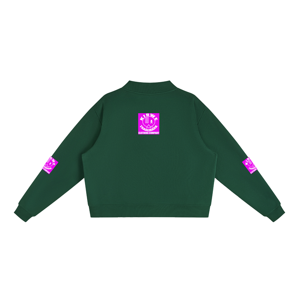 Essential Fleece Mock-Neck Crew Sweatshirt