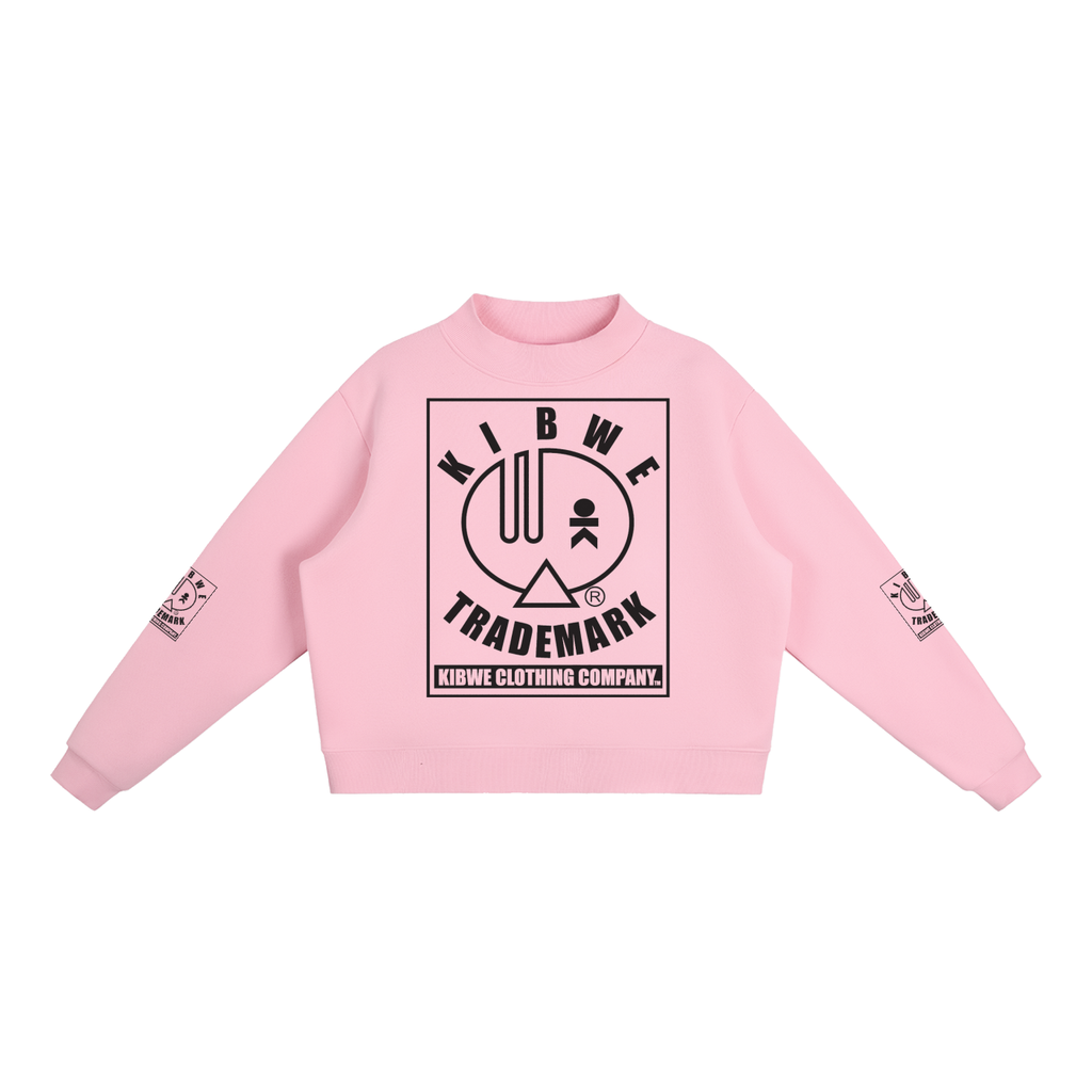 Essential Fleece Mock-Neck Crew Sweatshirt