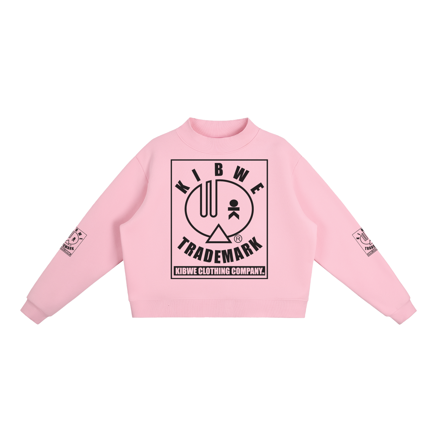 Essential Fleece Mock-Neck Crew Sweatshirt