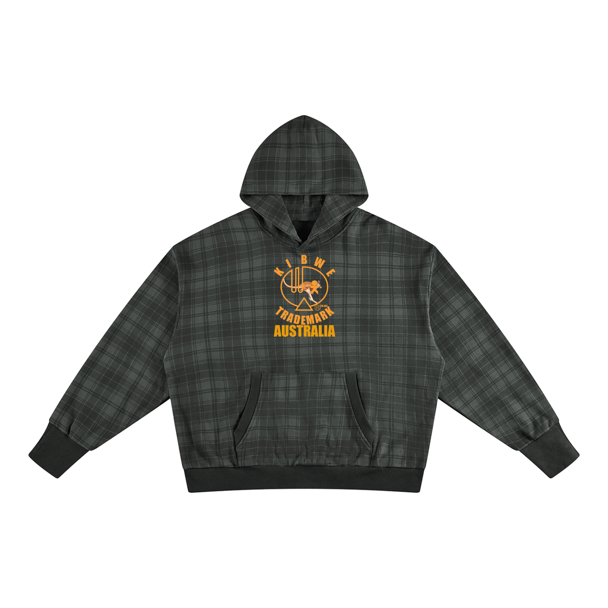 Unisex Plaid Color Block Hoodie