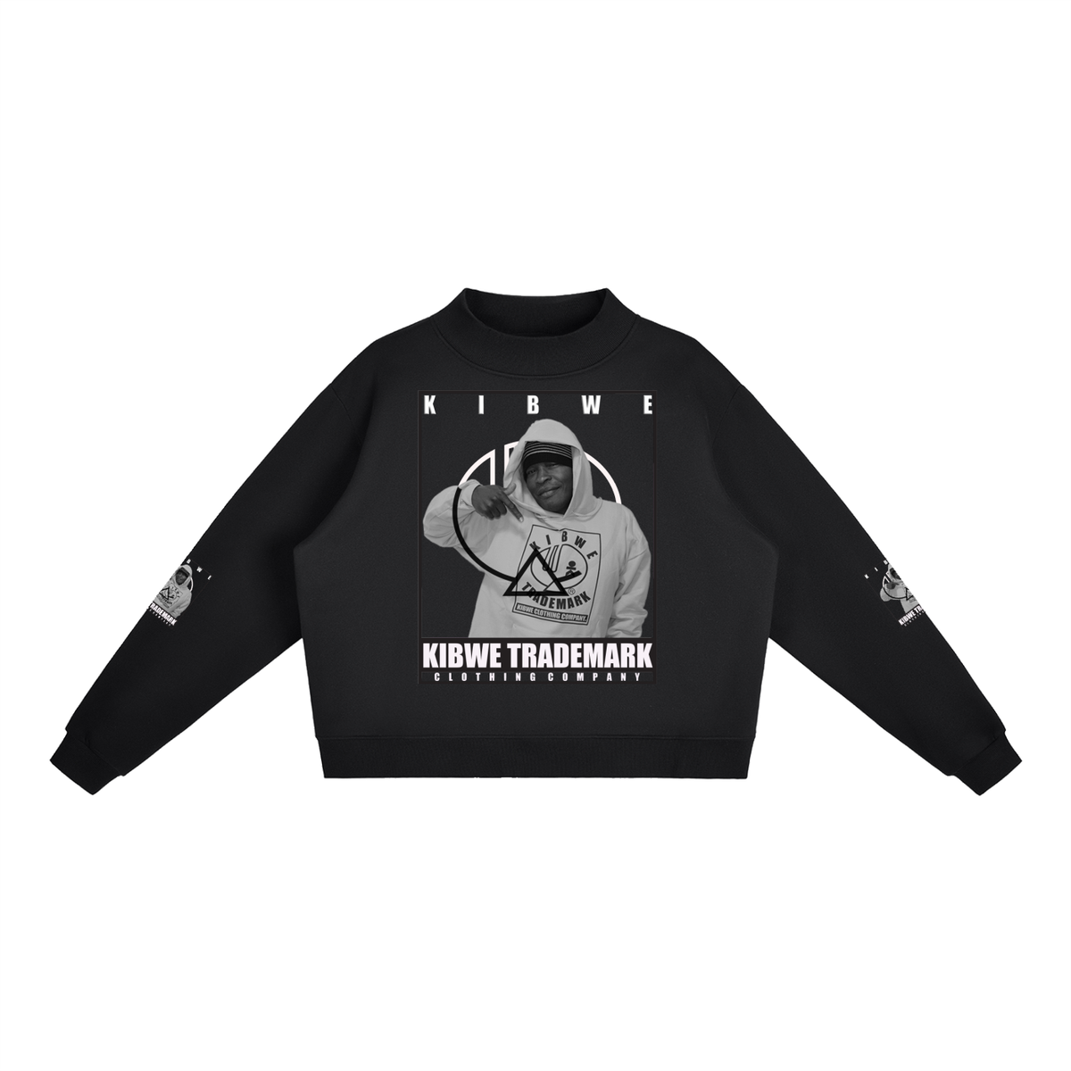 Essential Fleece Mock-Neck Crew Sweatshirt