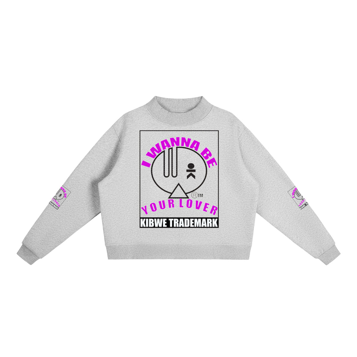 Essential Fleece Mock-Neck Crew Sweatshirt