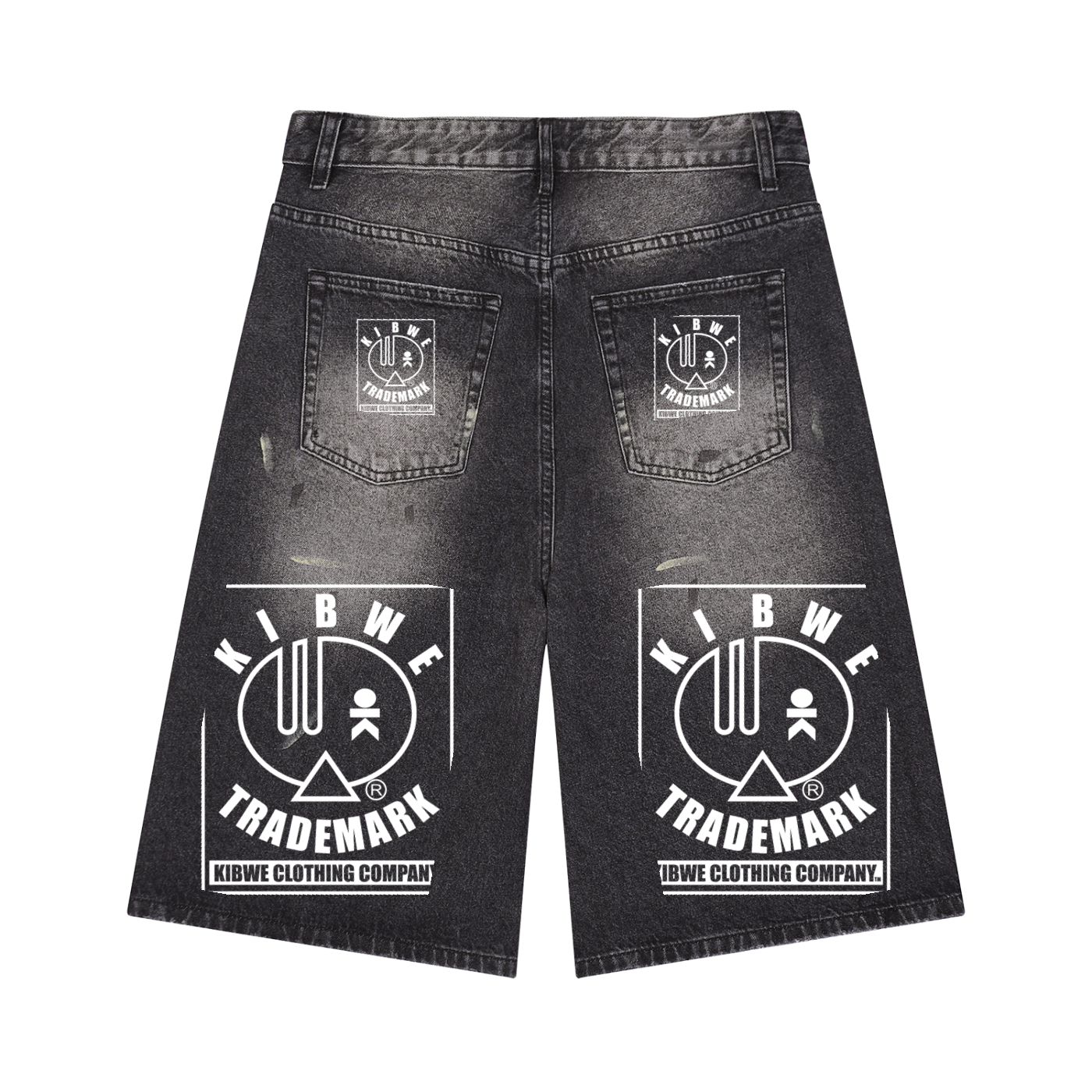 Men’s Vintage Wash Wide Leg Denim Shorts
