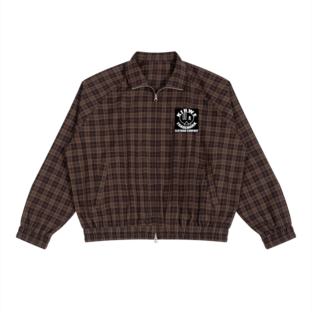 Unisex Plaid Full-Zip Track Jacket