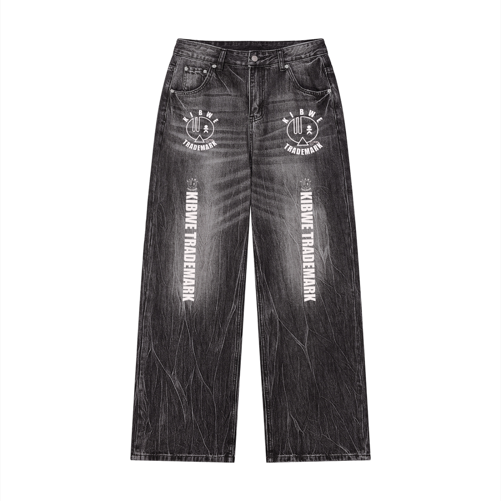 Men’s Vintage Wash Wide Leg Jeans
