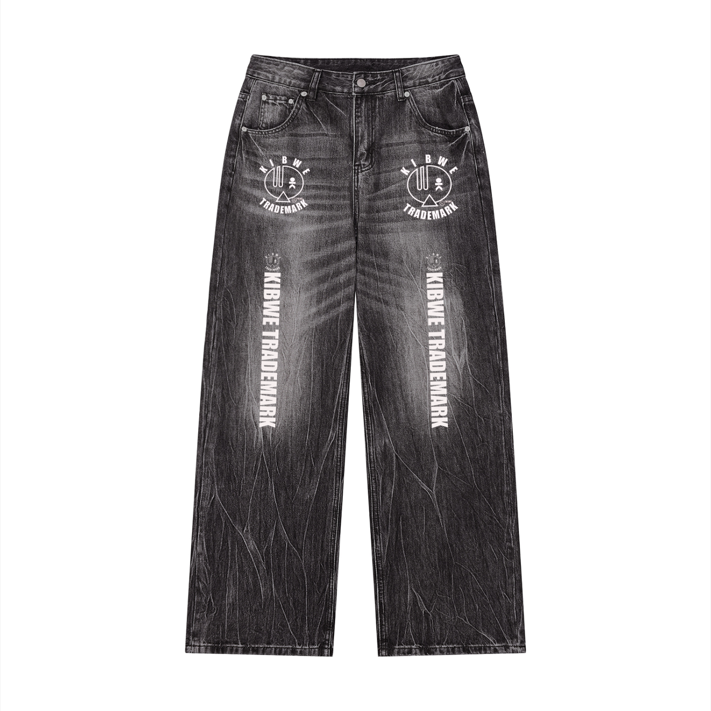 Men’s Vintage Wash Wide Leg Jeans