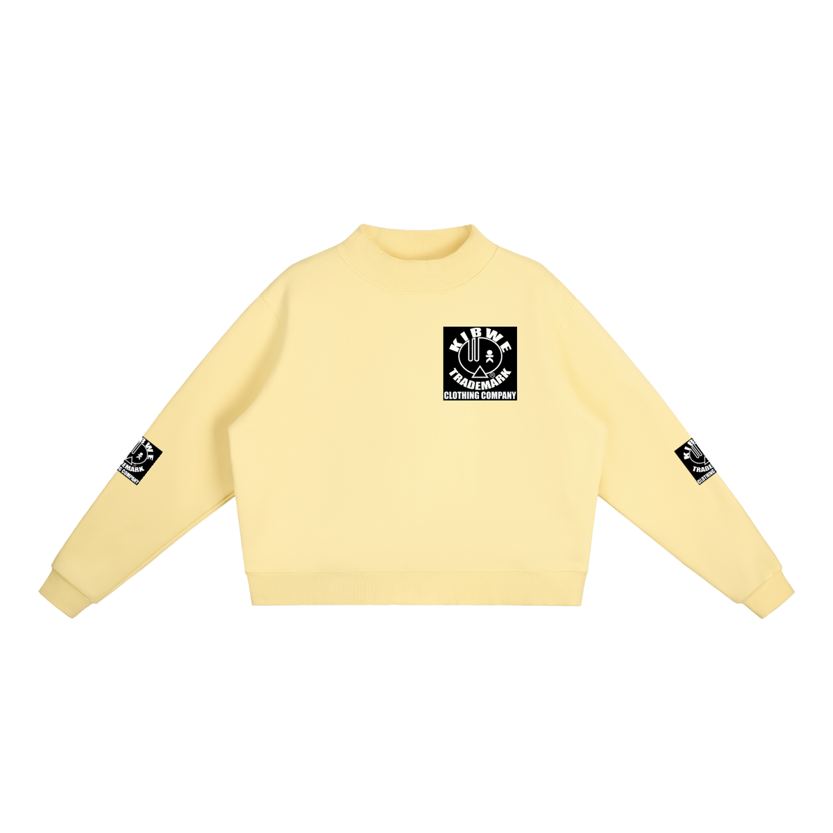 Essential Fleece Mock-Neck Crew Sweatshirt